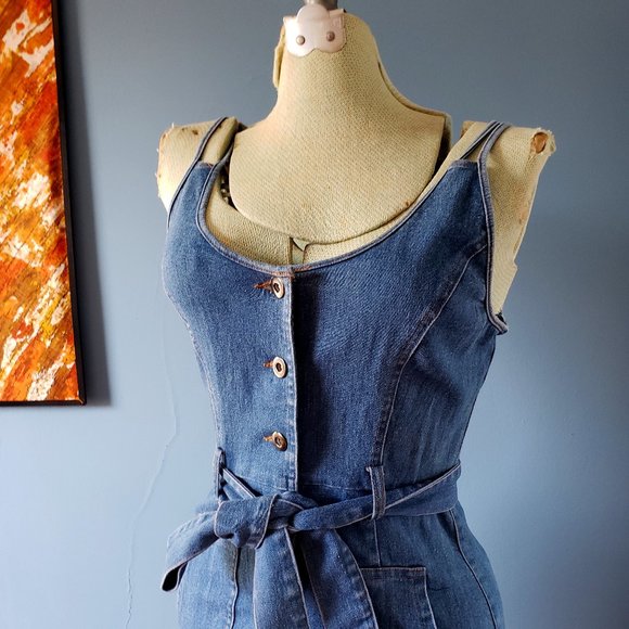 Jealous Tomato Denim Dress/Size Small - Picture 1 of 10
